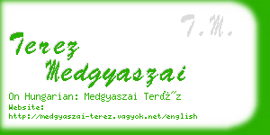 terez medgyaszai business card